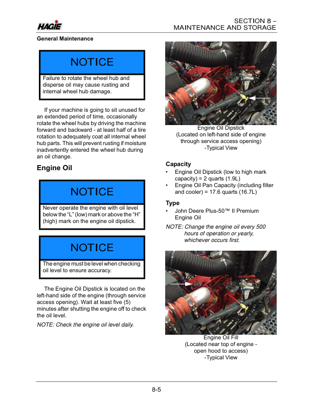 John Deere Hagie D400 Detasseler (019001-019500) (Worldwide Edition) Operator’s Manual (OMFA493800) Workshop Guide
