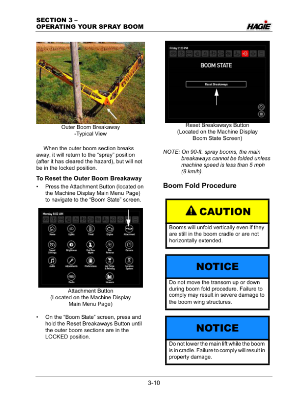 John Deere Hagie Boom (020001-020500) (Worldwide Edition) Operator’s Manual (OMFA493831) Workshop Guide