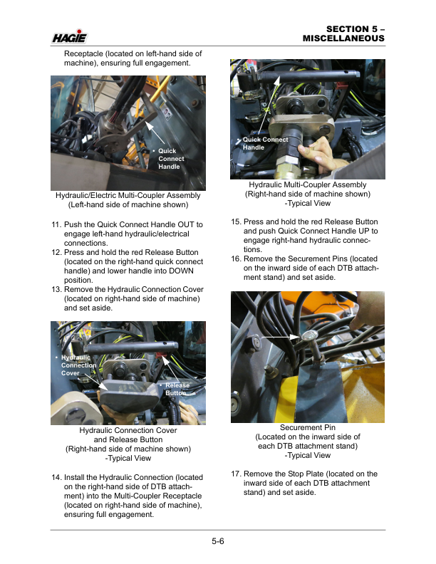 John Deere Hagie Detasseler Toolbar (020001-020500) (Worldwide Edition) Operator’s Manual (OMFA493832) Workshop Guide
