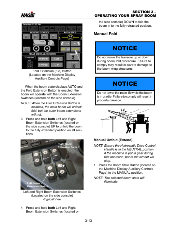 John Deere Hagie Hybrid Retro Boom (021001-021500) (Worldwide Edition) Operator’s Manual (OMFA493890) Workshop Guide