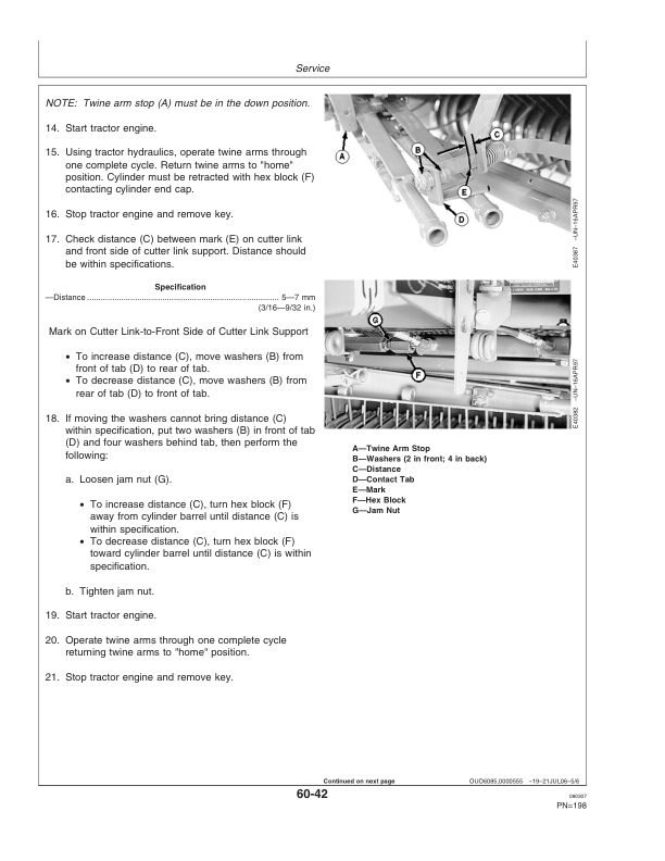 John Deere 448 Round Baler (340001- 349999) Operator’s Manual (OMFH304752) Workshop Guide