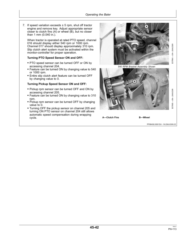 John Deere 468, 468 Silage Special, & 568 Round Balers (360001-) Operator’s Manual (OMFH309531) Workshop Guide