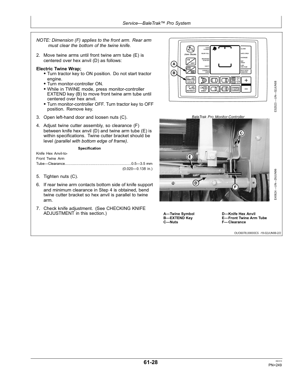 John Deere 458 Standard Round Balers (Regular Pickup Only) Operator’s Manual (OMFH310752) Workshop Guide