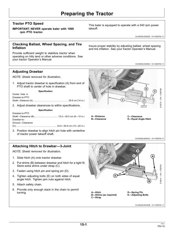 John Deere 328, 338 Square Balers Operator’s Manual (OMFH310754) Workshop Guide