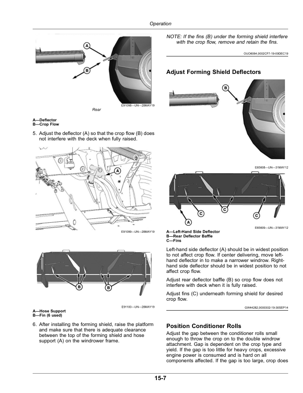 John Deere W170 Self-Propelled Windrower Windrow Merger Attachment (Worldwide) Operator’s Manual (OMFH320057) Workshop Guide