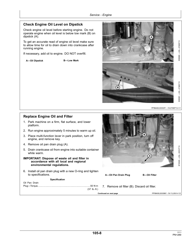 John Deere W235 Rotary Self-Propelled Windrowers North America (400001-420000) Operator’s Manual (OMFH321097) Workshop Guide