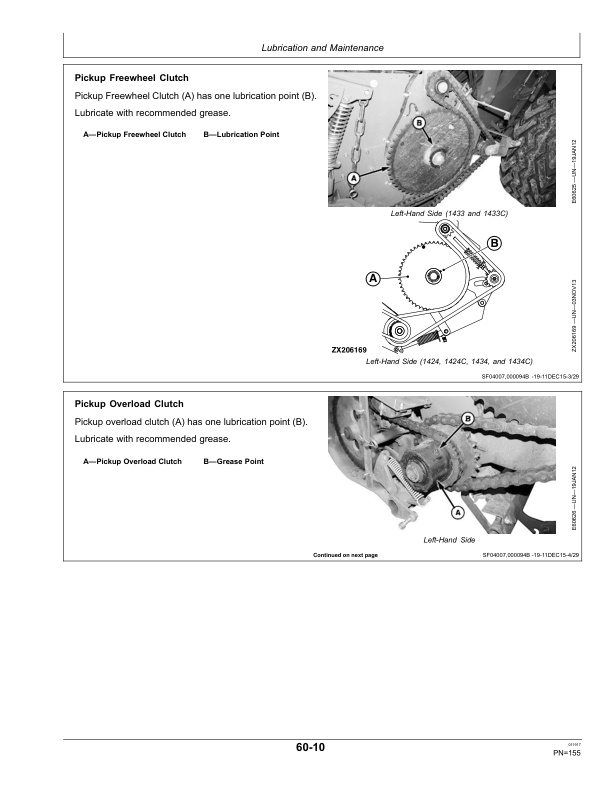 John Deere 1424, 1424C, 1433, 1433C, 1434 & 1434C Large Square Balers Operator’s Manual (OMFH322794) Workshop Guide