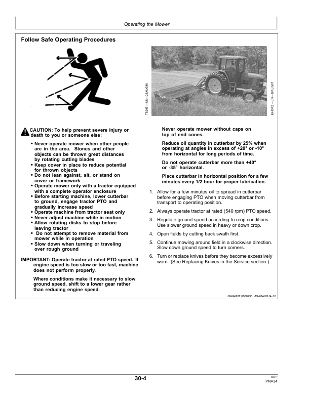 John Deere R160 & R200 Rotary Disk Mowers Operator’s Manual (OMFH323471) Workshop Guide