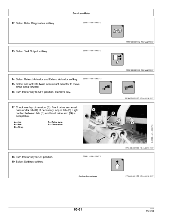 John Deere 469 & 569 Premium Round Balers (Export Edition) Operator’s Manual (OMFH324585) Workshop Guide