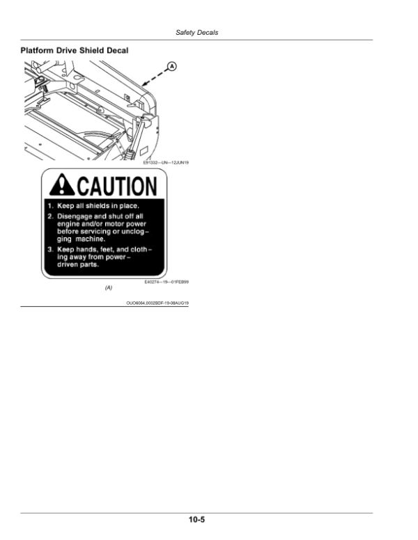 John Deere 830, 835 Rotary Mower-Conditioners (460001-) Operator’s Manual (OMFH341187) Workshop Guide