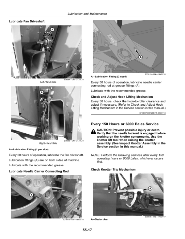 John Deere L331, L331 Precutter, L341, L341 Precutter Large Square Balers Operator’s Manual (OMFH341973) Workshop Guide