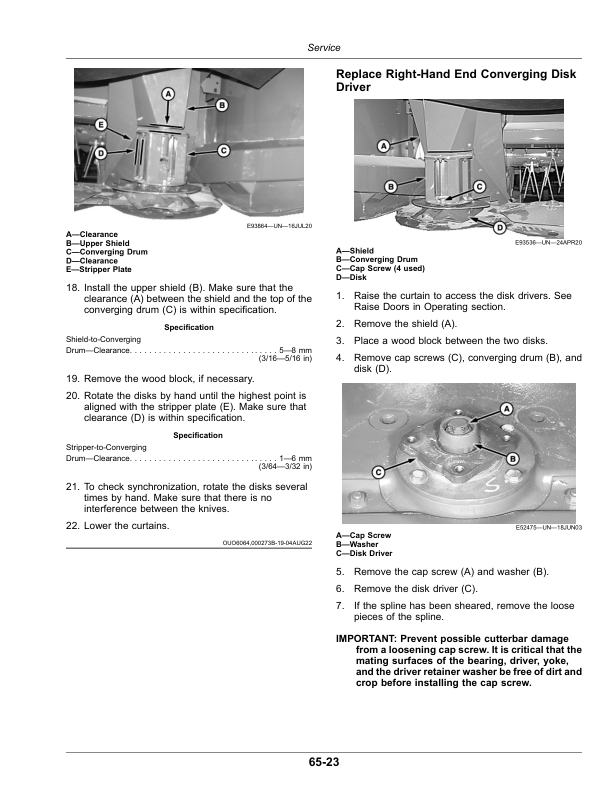 John Deere C300, C350 Center Pivot Mower-Conditioners (Export Edition) (470000-489999) Operator’s Manual (OMFH343268) Workshop Guide