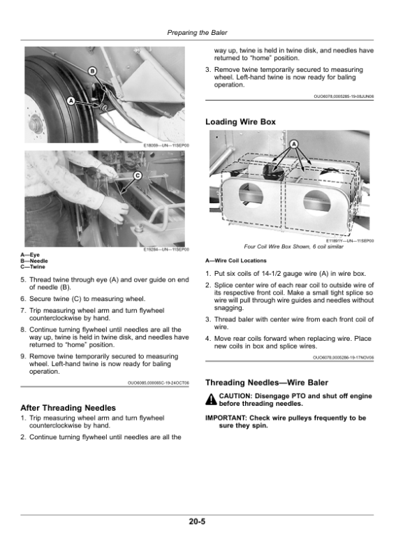 John Deere 348 Square Baler (460000-) Operator’s Manual (OMFH343714) Workshop Guide