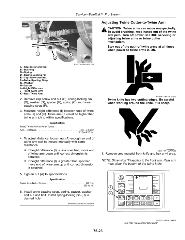 John Deere 450E Round Baler (460000-) (Export Edition) Operator’s Manual (OMFH343778) Workshop Guide