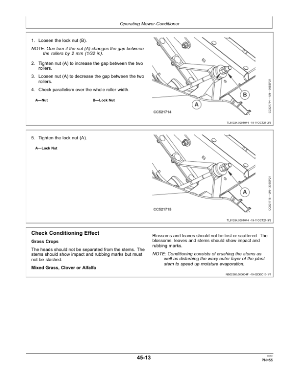 John Deere S310R, S350R Mower-Conditioners (European Edition) Operator’s Manual (OMFH346059) Workshop Guide