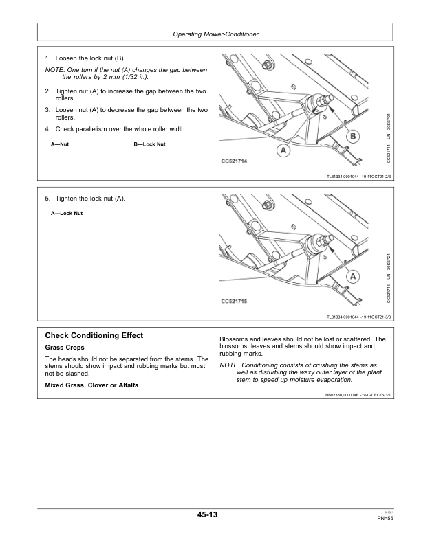 John Deere S310R, S350R Mower-Conditioners (European Edition) Operator’s Manual (OMFH346059) Workshop Guide