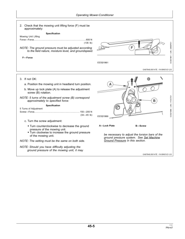 John Deere C310R, C350R Mower-Conditioners (European Edition) Operator’s Manual (OMFH346100) Workshop Guide