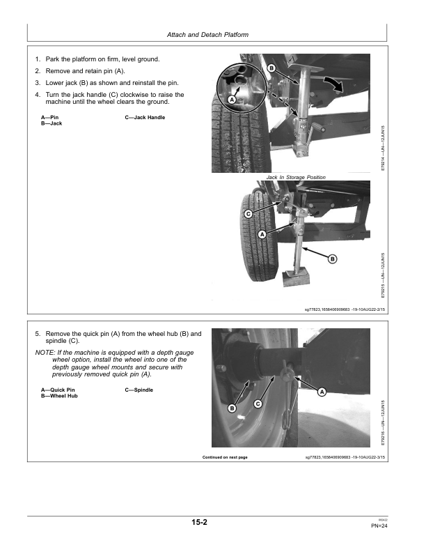 John Deere D625, D630, D636 Series Draper (North American) Operator’s Manual (OMFH346175) Workshop Guide
