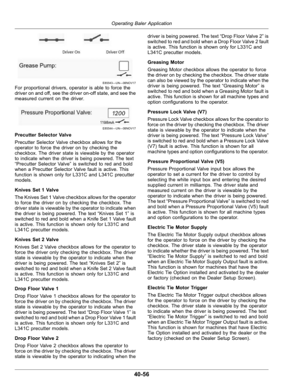 John Deere L331, L331 Precutter, L341, L341 Precutter Large Square Balers (490000-) (Export Edition) Operator’s Manual (OMFH348554) Workshop Guide