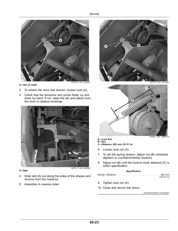 John Deere C500 Center Pivot Mower-Conditioner (490000-) (North American) Operator’s Manual (OMFH348849) Workshop Guide