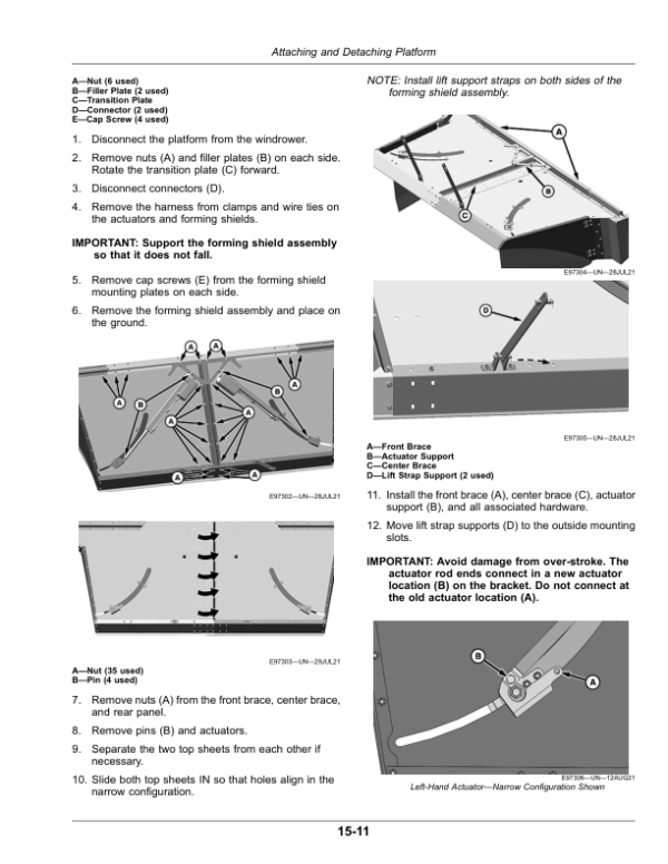John Deere R500 Rotary Platform (000001-) (Export Edition) Operator’s Manual (OMFH350428) Workshop Guide