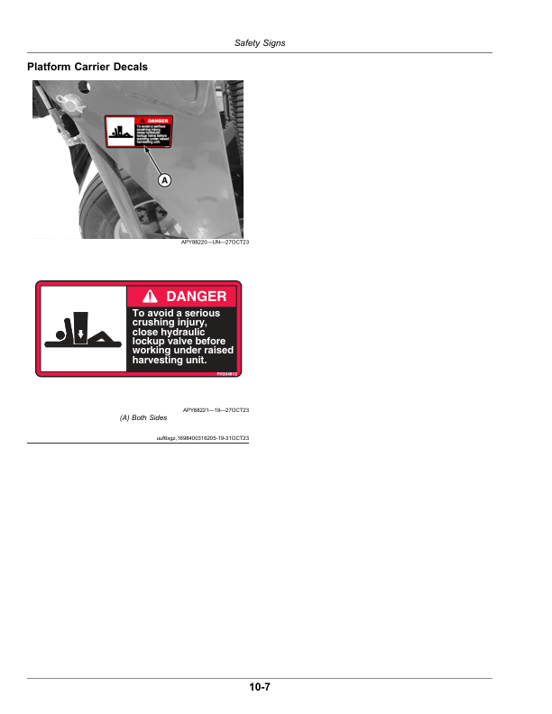 John Deere S250, S300, S350 Side Pull Mower- Conditioners (000001-) (North American) Operator’s Manual (OMFH350430) Workshop Guide