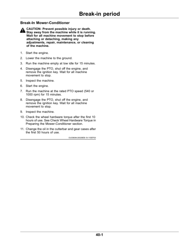 John Deere C300, C350 Center Pivot Mower Conditioners (000001-) (Export Edition) Operator’s Manual (OMFH350443) Workshop Guide