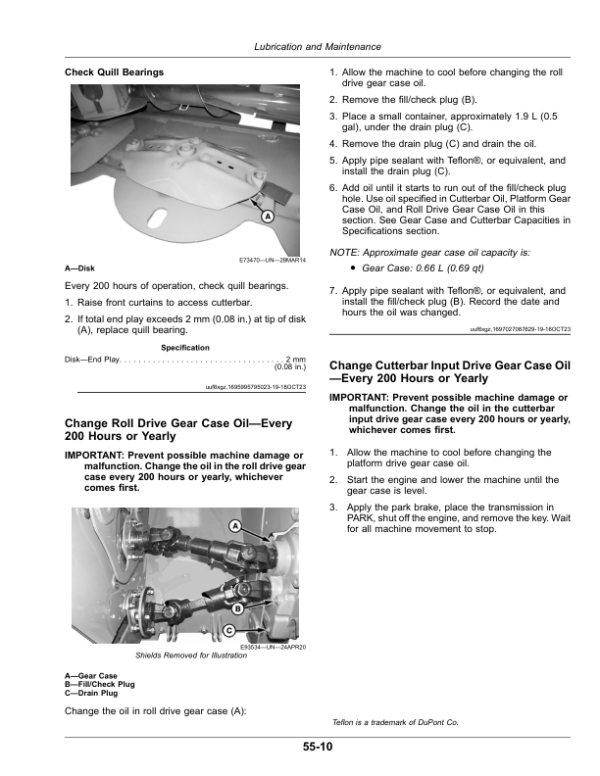 John Deere R400 Platform (000001-) (North American) Operator’s Manual (OMFH350461) Workshop Guide