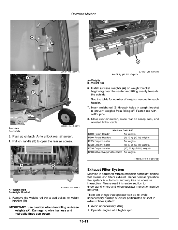 John Deere W200M, W235M, W260M Rotary Self- Propelled Windrower (Serial No. 510000-) (Export Edition) Operator’s Manual (OMFH352680) Workshop Guide