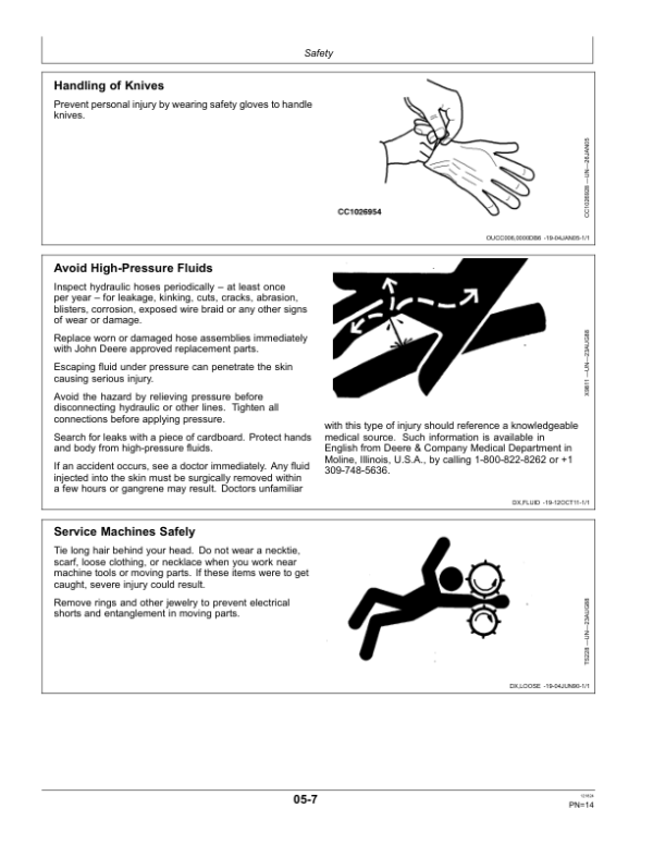 John Deere R870R, R950R, R990R Mower-Conditioners Operator’s Manual (OMFH355701) Workshop Guide