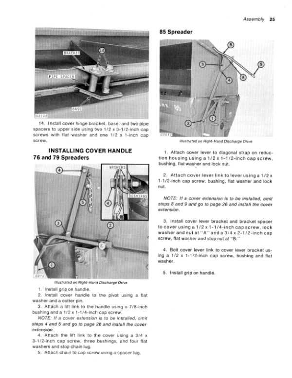 John Deere 76, 79, 85, 87 Flail Spreaders Operator’s Manual (OMGA10232) Workshop Guide