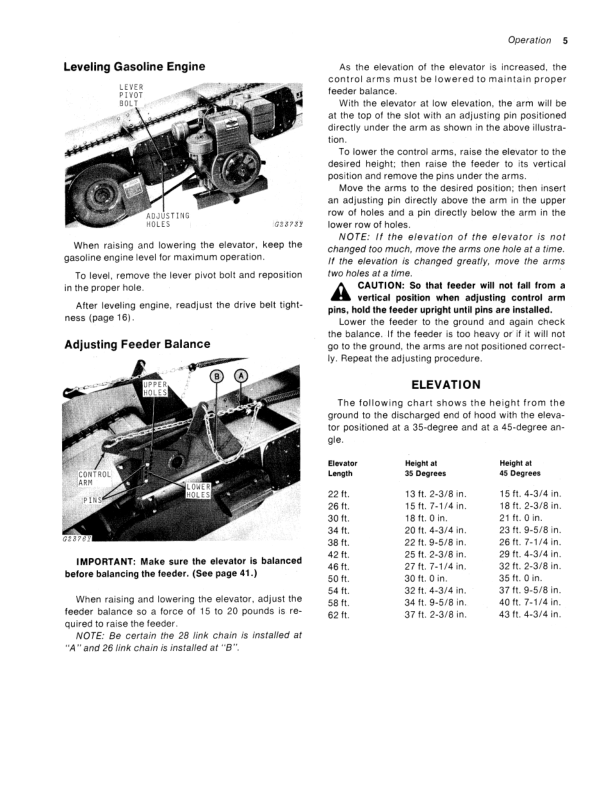 John Deere 428 Flight Elevator Operator’s Manual (OMGA10276) Workshop Guide