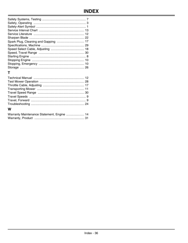 John Deere JX85 21-Inch Commercial Walk-Behind Rotary Mower (010001-) Operator’s Manual (OMGC00133) Workshop Guide