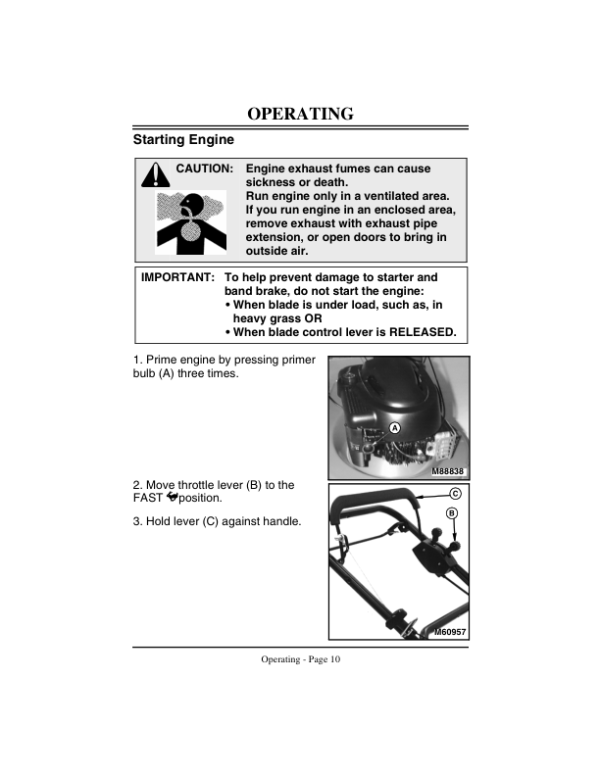 John Deere JA62 21-Inch Walk-Behind Rotary Mower (010001-) Operator’s Manual (OMGC00185) Workshop Guide