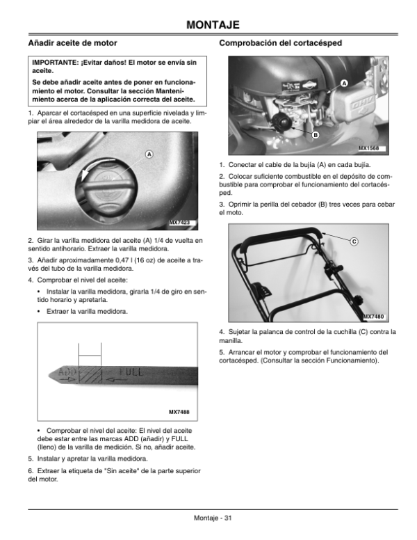 John Deere JS63C 21-Inch Walk-Behind Rotary Mower Operator’s Manual (OMGC00540) Workshop Guide