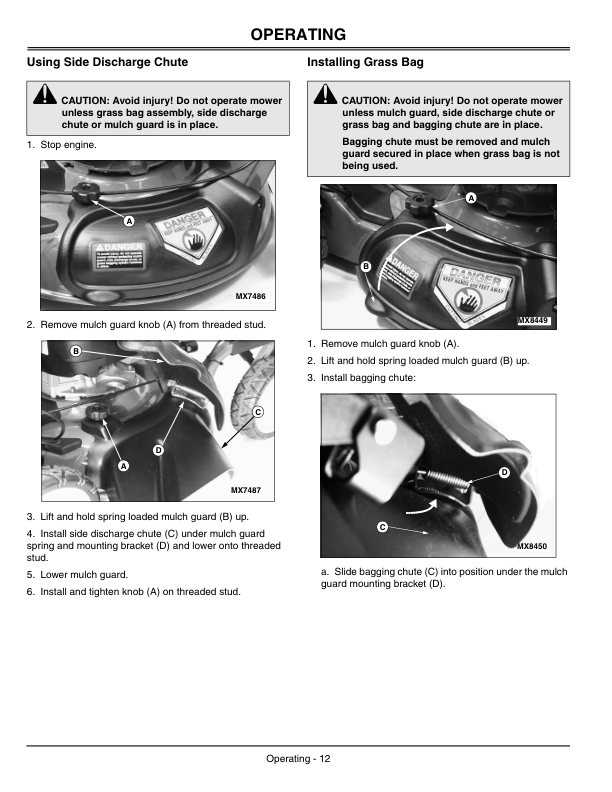 John Deere JS63C 21-Inch Walk Behind Rotary Mower (010001-) Operator’s Manual (OMGC00669) Workshop Guide