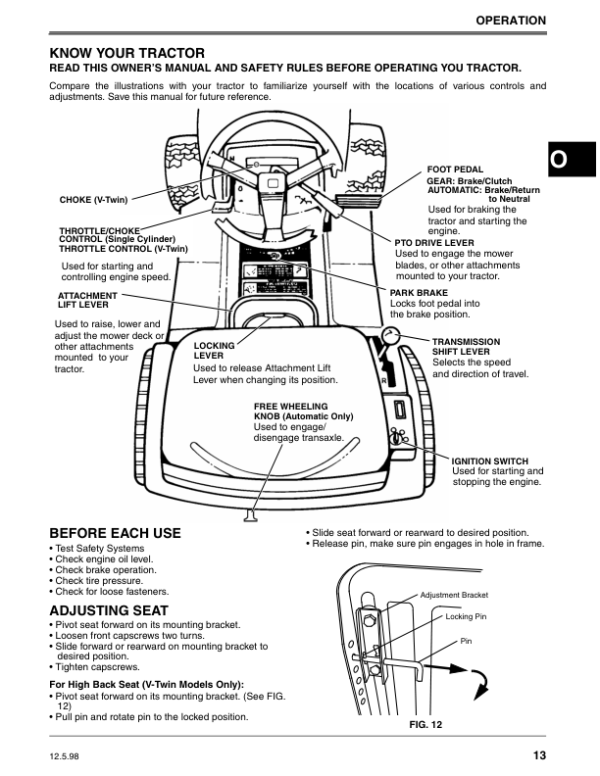 John Deere 38, 42 & 46-Inch Europro Lawn Tractors (1438GS, 1538HS, 1542GS, 1642HS, 1646HS) Operator’s Manual (OMGX10223) Workshop Guide