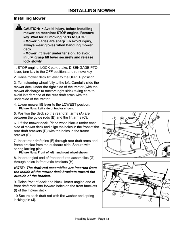 John Deere S1642, S1742, S2046 Scotts Lawn Tractors (010001-) Operator’s Manual (OMGX10342) Workshop Guide