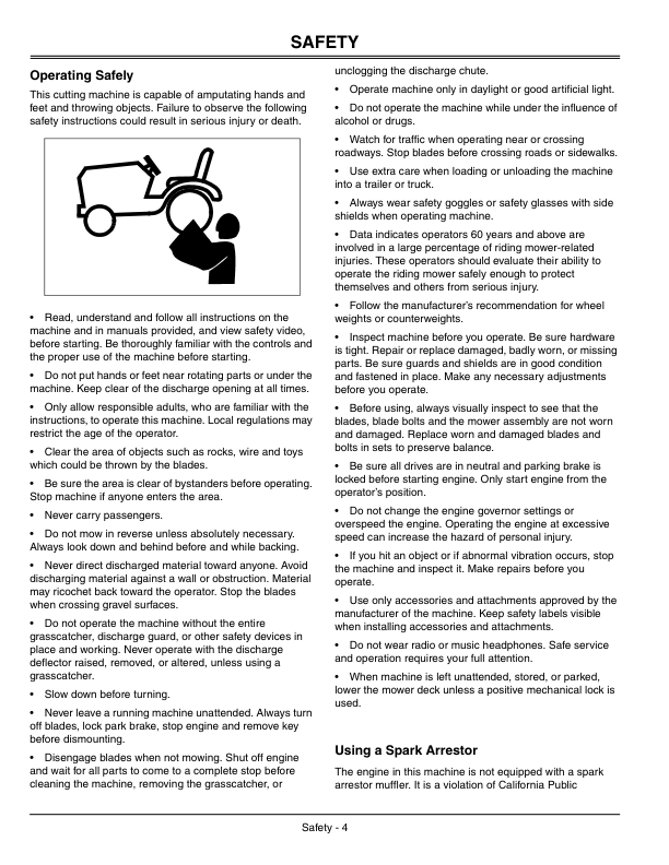 John Deere G110 Garden Tractor (010001-) Operator’s Manual (OMGX21456) Workshop Guide