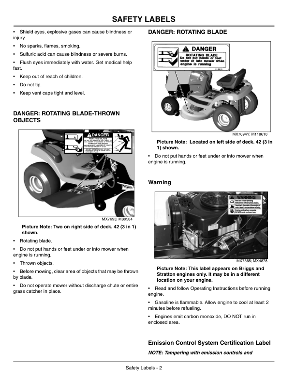 John Deere L100-US (140001- ) , Can/Aust.- (030001-) L108 & L111-US/Can/Aust. (010001-) L118-US/Can/Aust. (050001-) , L120-US/Can/Aust. (150001-) L130-US (130001- ) , Can/Aust.- (020001-) Lawn Tractors Operator’s Manual (OMGX22058) Workshop Guide