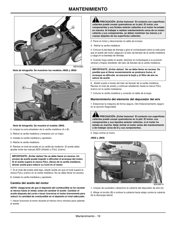 John Deere Walk-Behind Mower??M?wMentumJM26, JM36, JM46 Operator’s Manual (OMGX23570) Workshop Guide