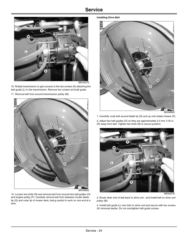 John Deere Walk-Behind Mower – JM26, JM36, JM46 (150001-) Operator’s Manual (OMGX24376) Workshop Guide