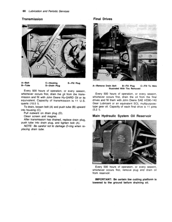 John Deere 6602 Combine Operator’s Manual (OMH101513) Workshop Guide