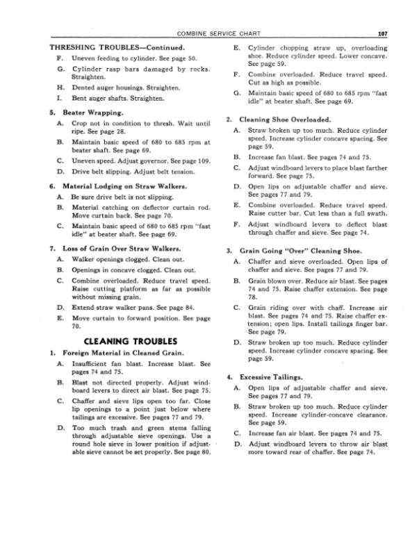 John Deere 55 Combine North America (057001-060000) Operator’s Manual (OMH131159) Workshop Guide