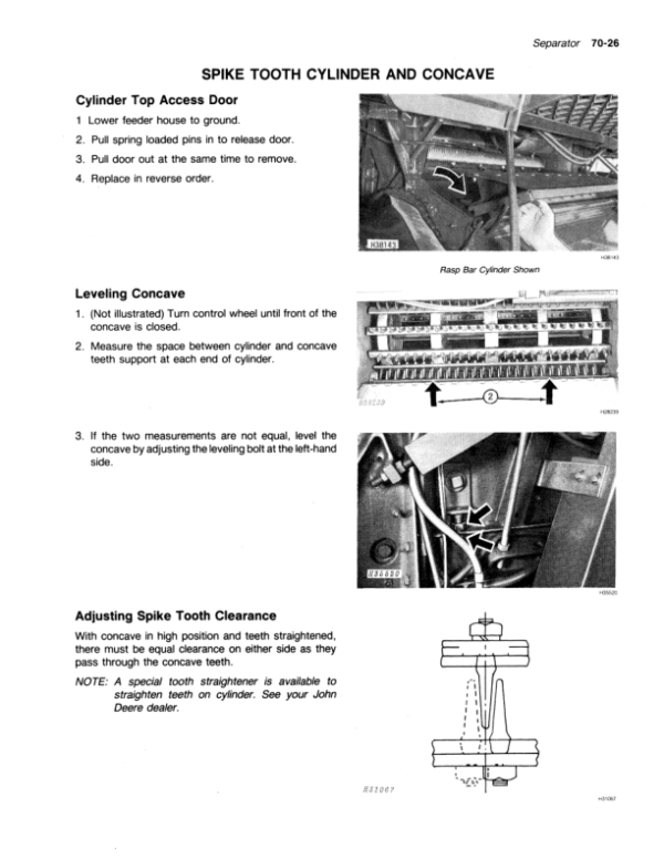 John Deere 6620, 6620 SH, 7720, 8820 Combines (615001-) Operator’s Manual (OMH133890) Workshop Guide