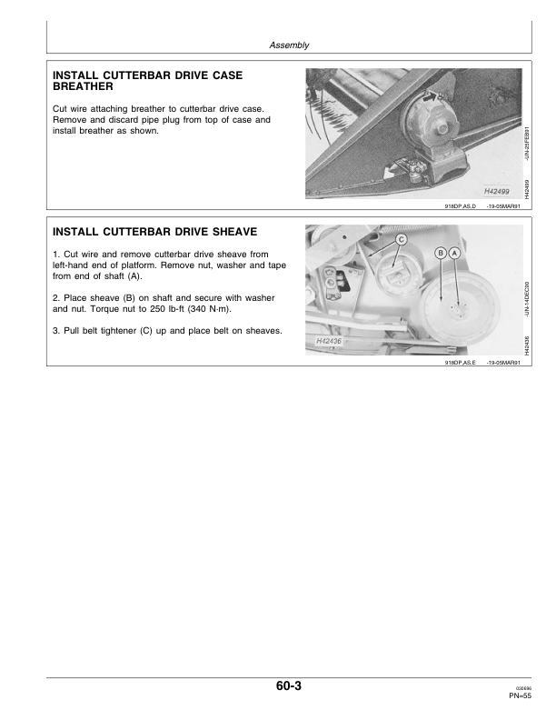 John Deere 918 Draper Platform Operator’s Manual (OMH146104) Workshop Guide