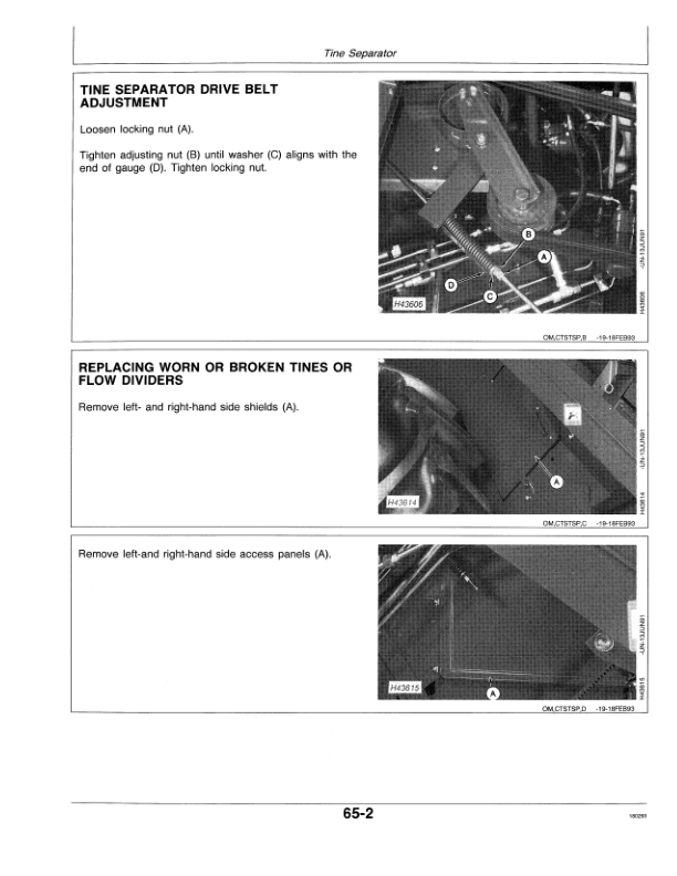 John Deere CTS Rice Combine (665401 – 667455) Operator’s Manual (OMH146999) Workshop Guide