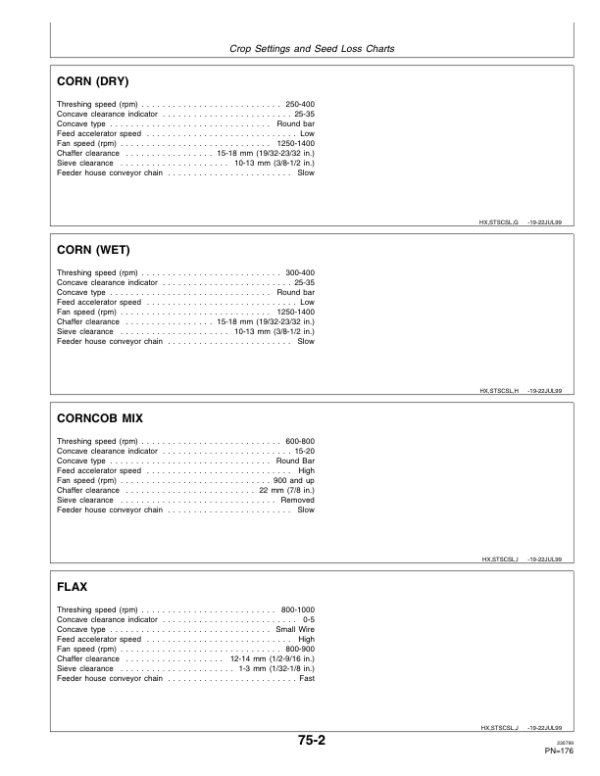 John Deere 9650 & 9750 STS Combines North America (010001-690500) Operator’s Manual (OMH161686) Workshop Guide