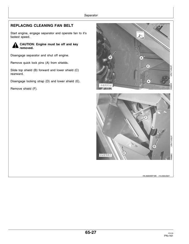 John Deere 9510 Sidehill Combine Operator’s Manual (OMH168644) Workshop Guide