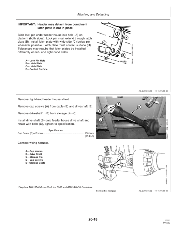 John Deere 3-Roller Belt Pickups, 914 P Platforms (695101-) Operator’s Manual (OMH202757) Workshop Guide